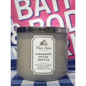 BBW Cinnamon Spiced Vanilla Large 3 Wick Candle Home Fragrance Decor